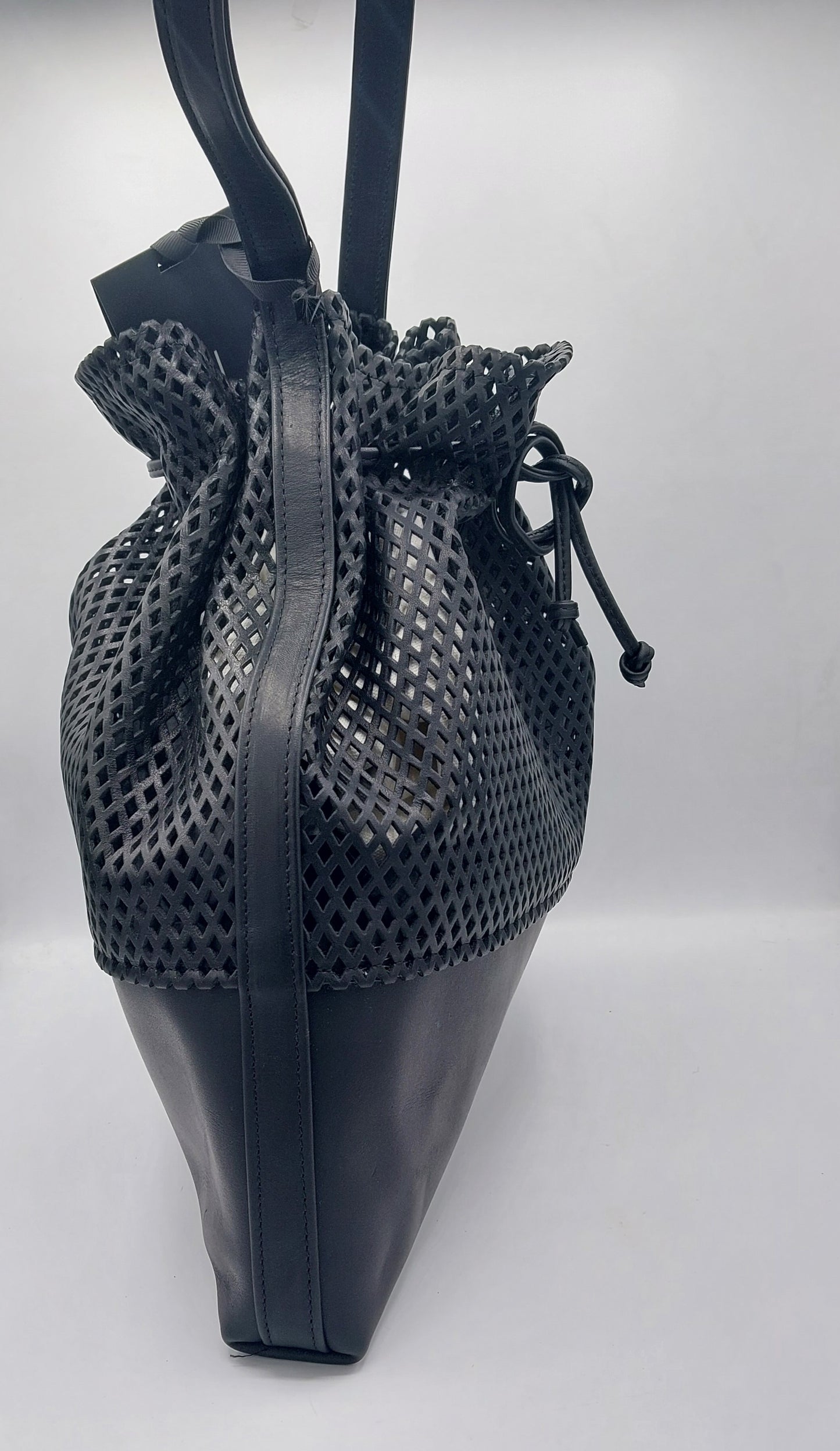Hags borsa sacca in pelle nera