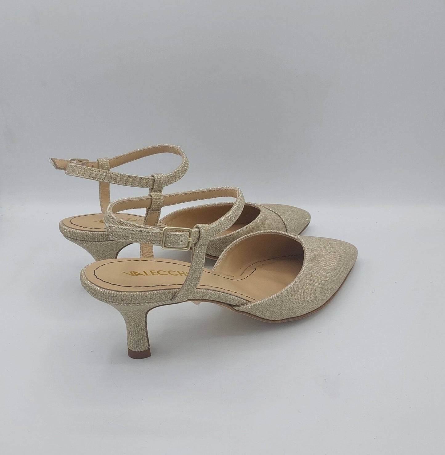 D.O.R scarpa glitterata platino