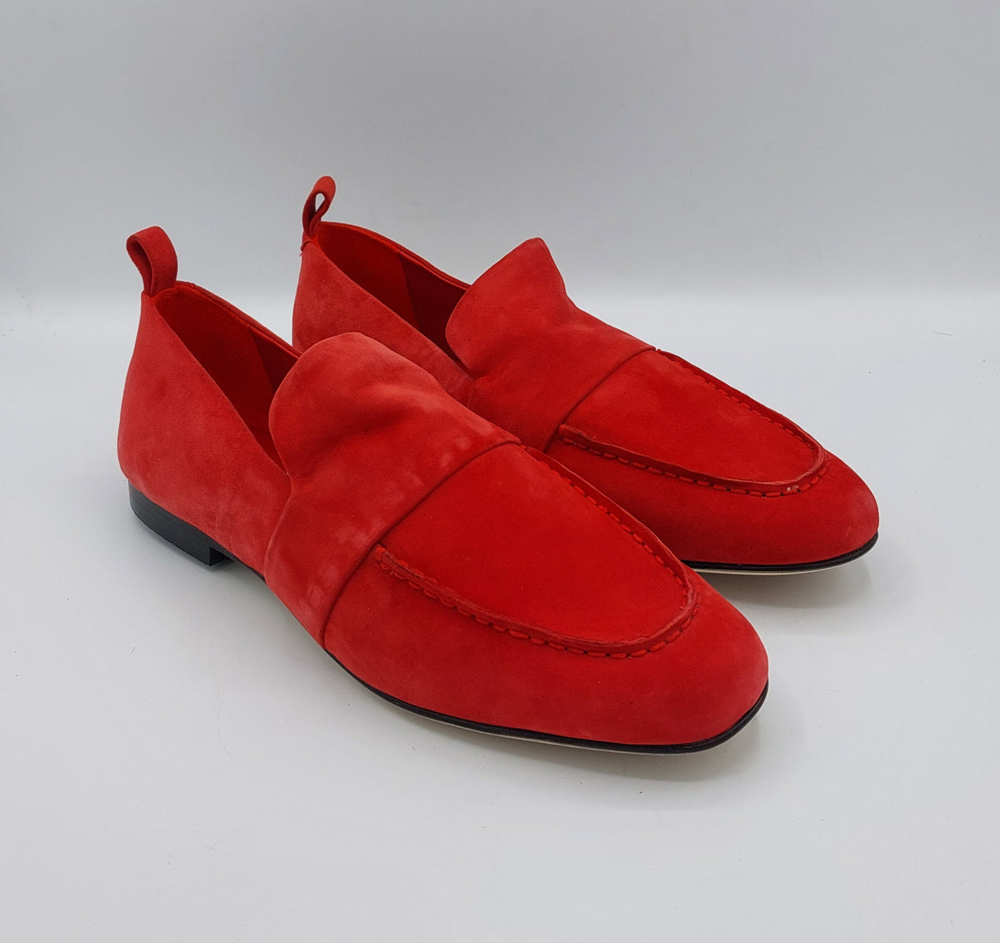 Mocassini camoscio rosso