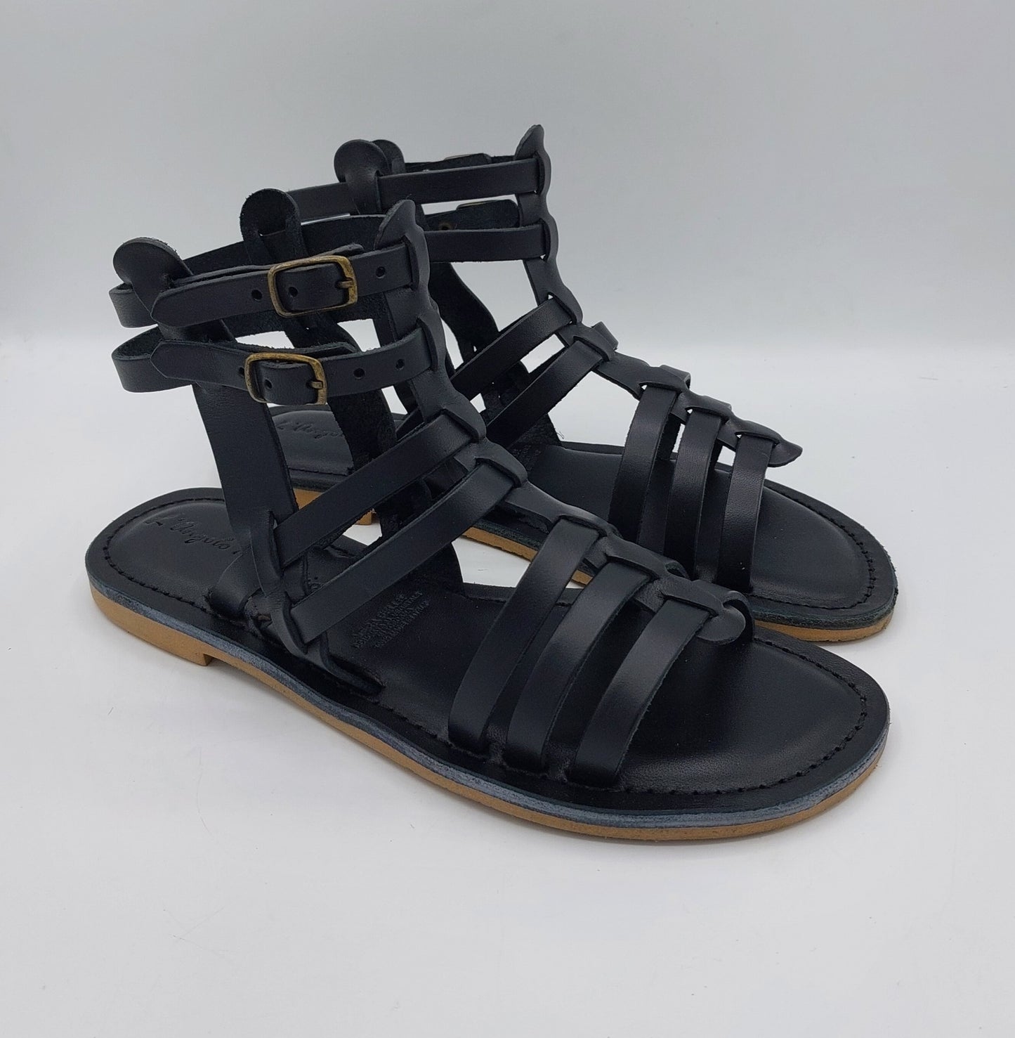 Tina sandalo alla schiava in pelle nera