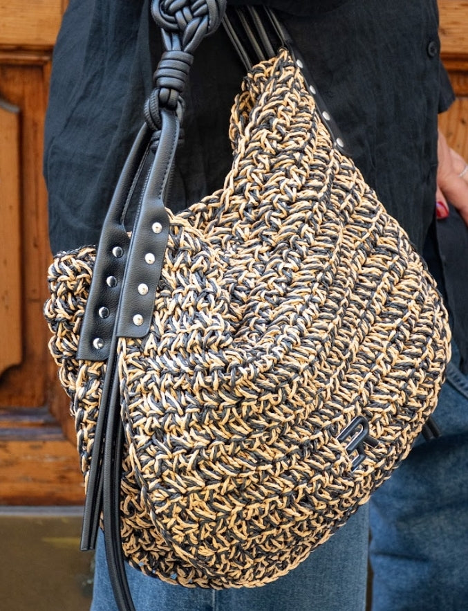 Ermanno scervino borsa raffia doppio filo