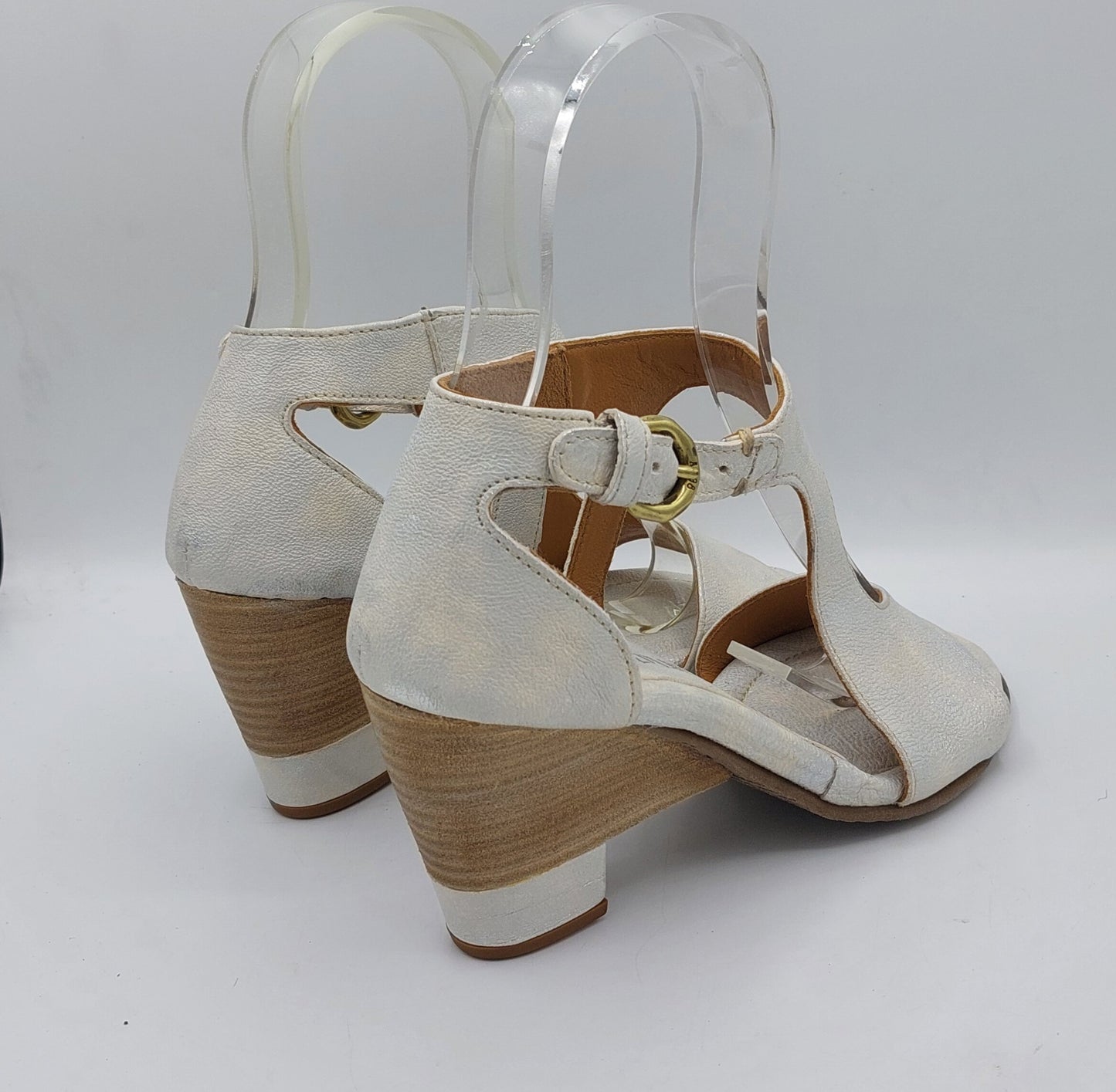 A.S.98 sandalo pelle color ghiaccio tacco zeppa