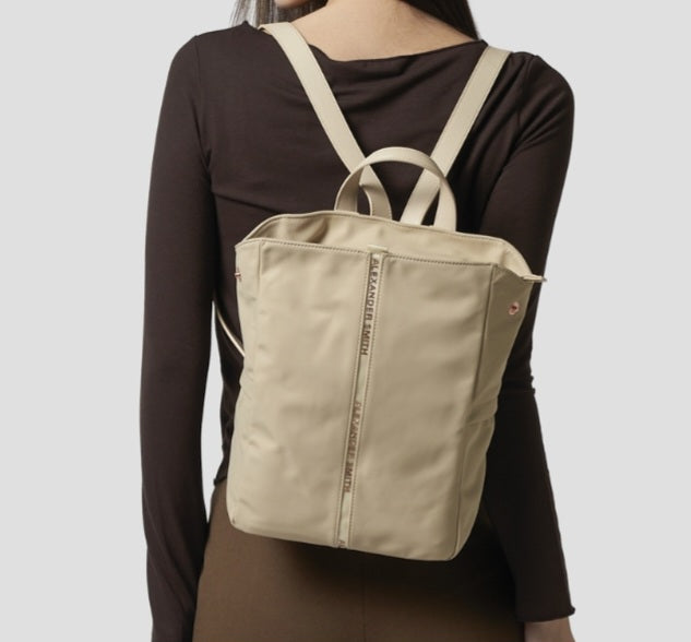 Alexander smith borsa zaino nylon beige