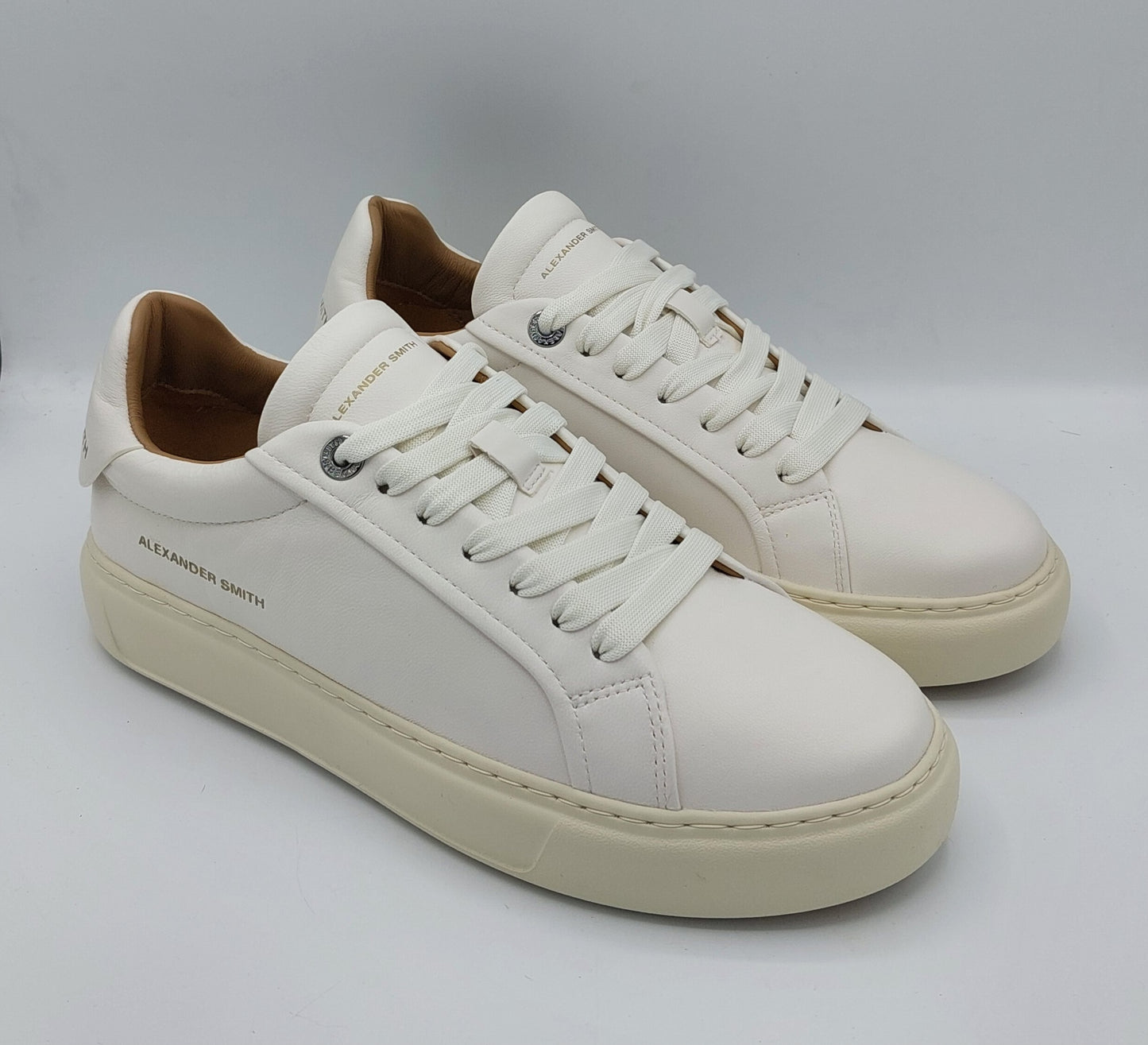 Alexander Smith sneakers uomo pelle bianca