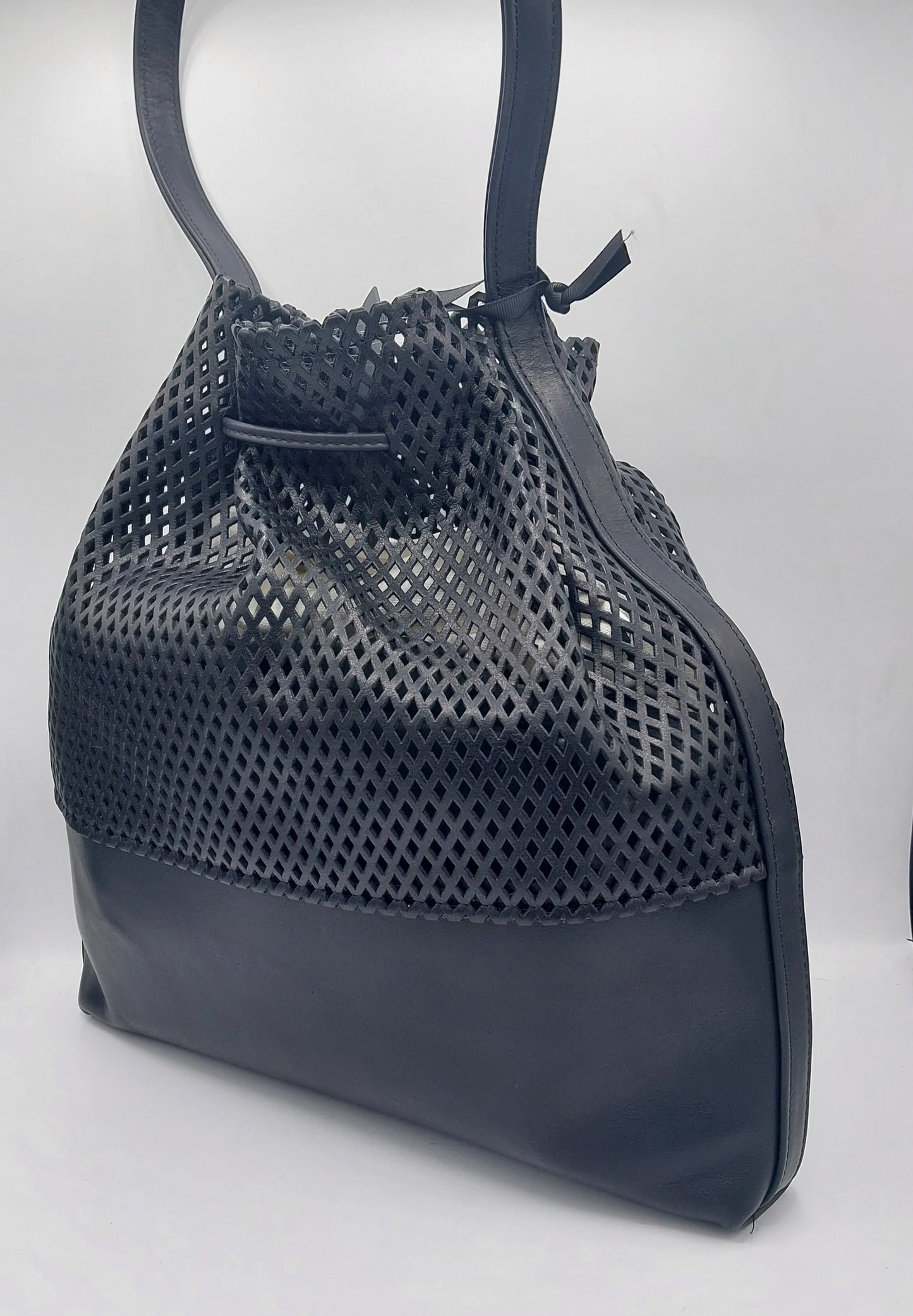 Hags borsa sacca in pelle nera