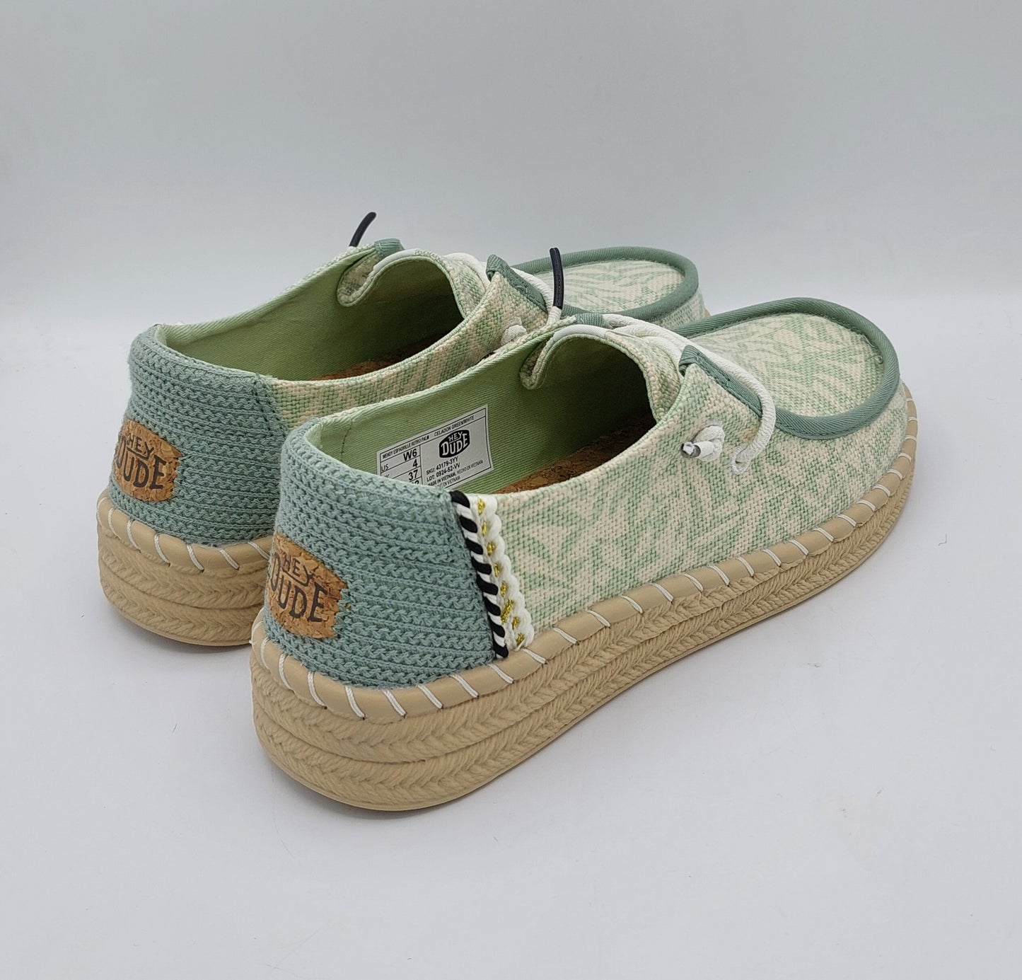 Dude scarpa donna verde fantasia
