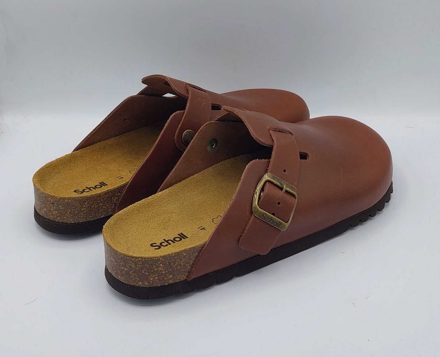 Scholl sabot uomo pelle cuoio