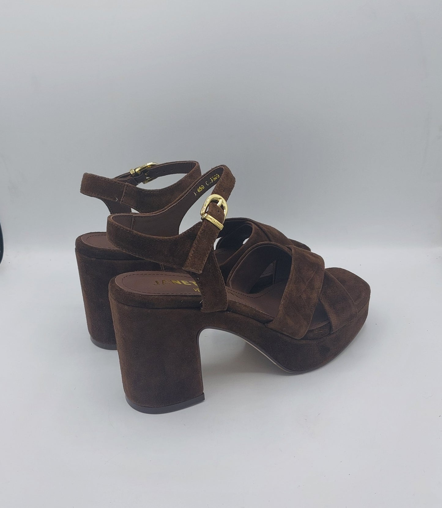 Janet e Janet sandalo in camoscio marrone