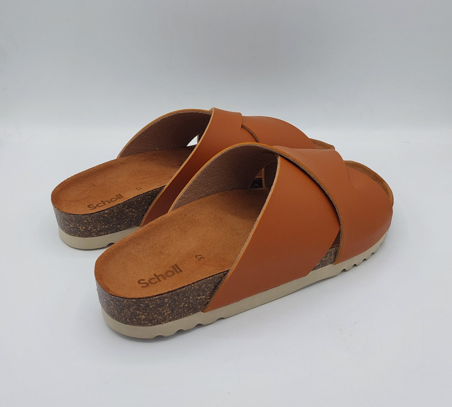 Scholl ciabatta incrocio cuoio