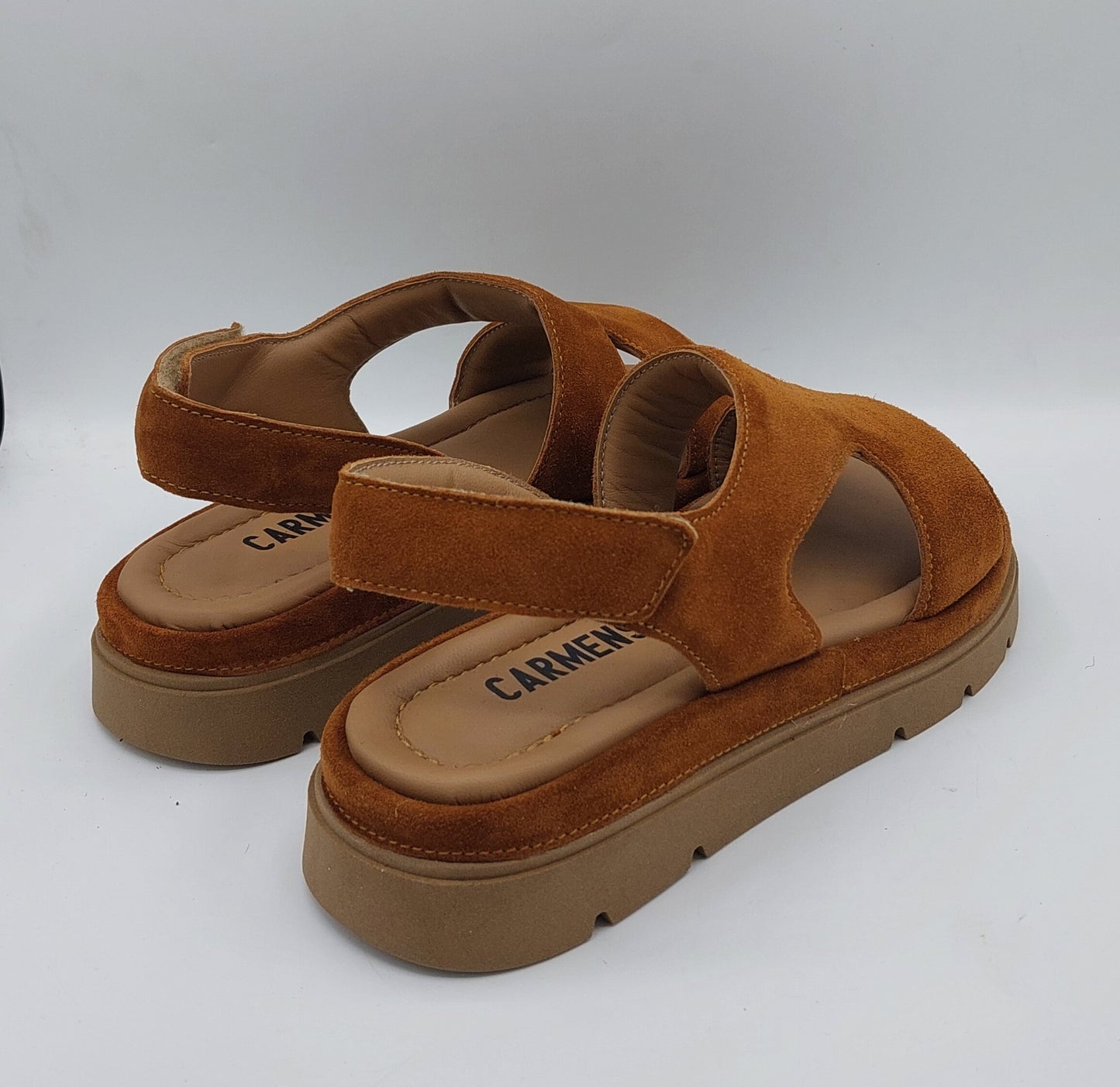Carmens sandalo in camoscio tabacco