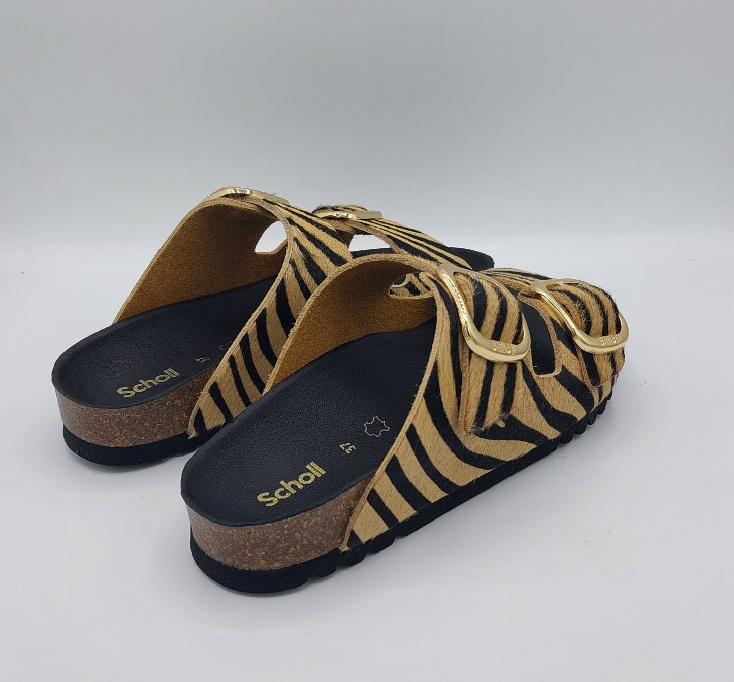 Scholl ciabatta doppia fascia fantasia tigre