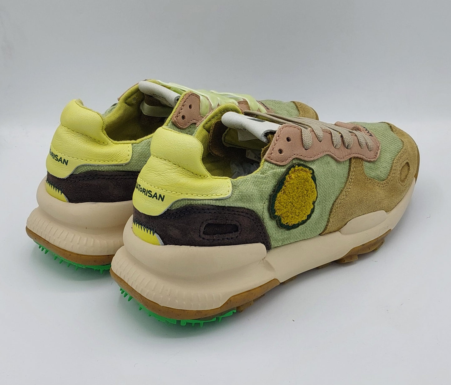 Satorisan sneakers donna tessuto e camoscio verde