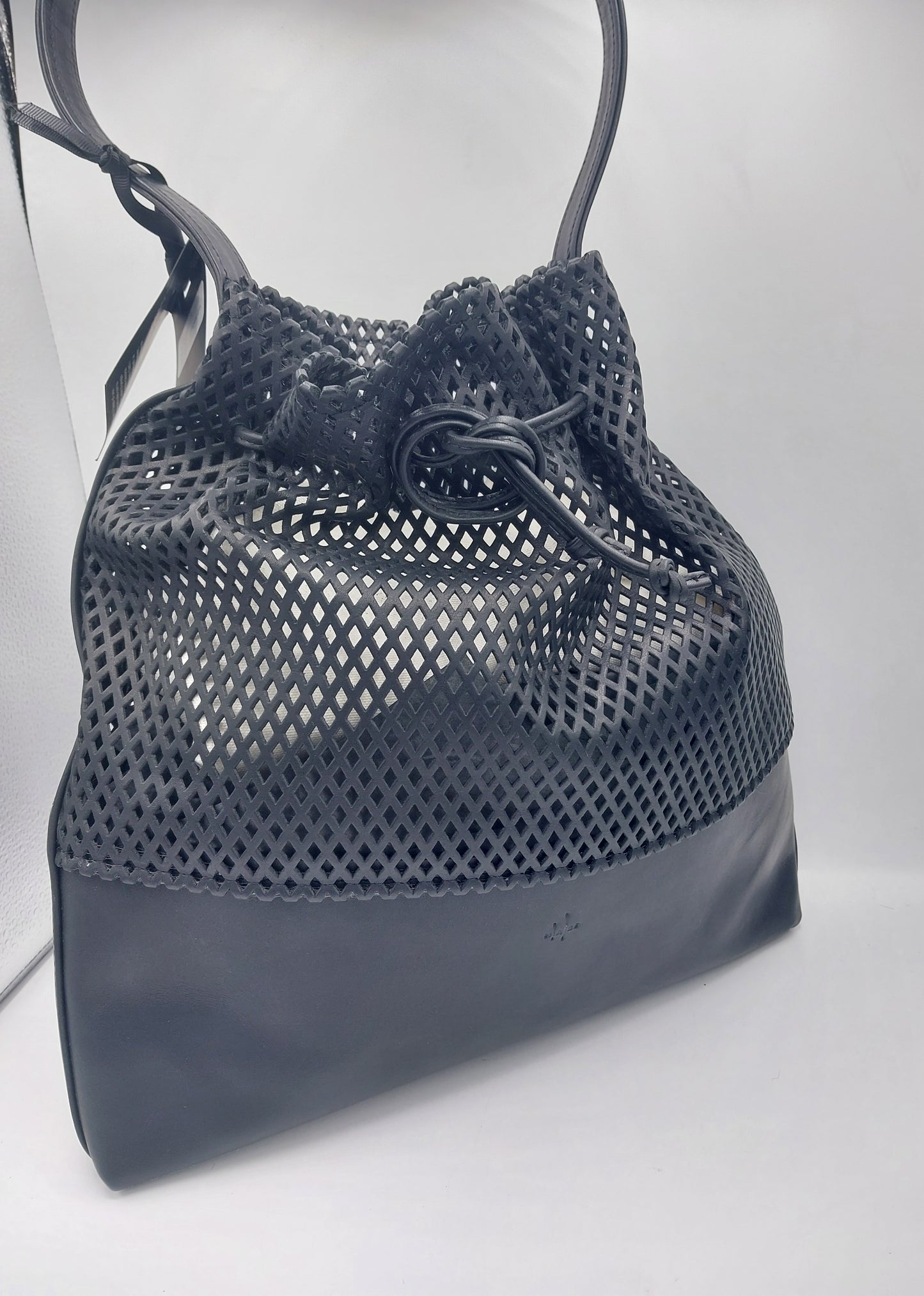 Hags borsa sacca in pelle nera