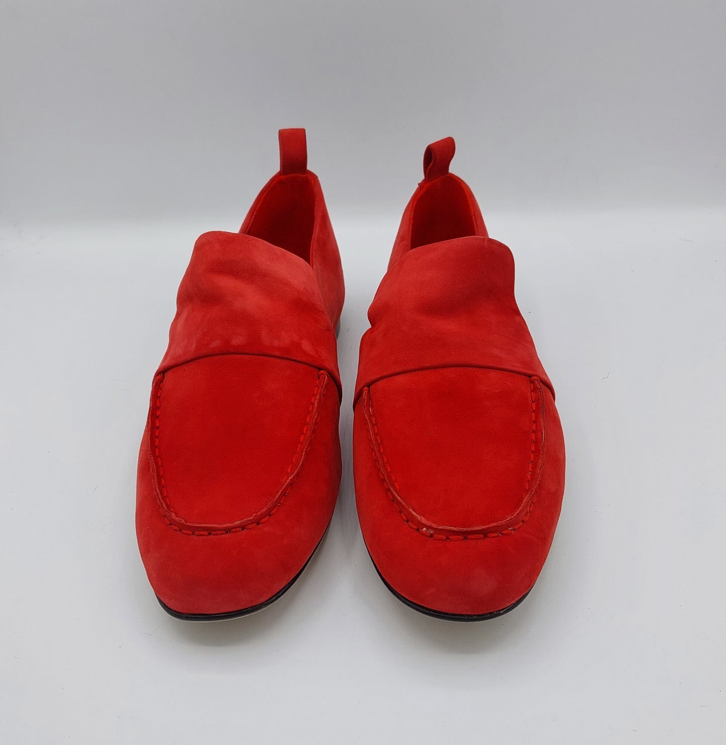 Mocassini camoscio rosso