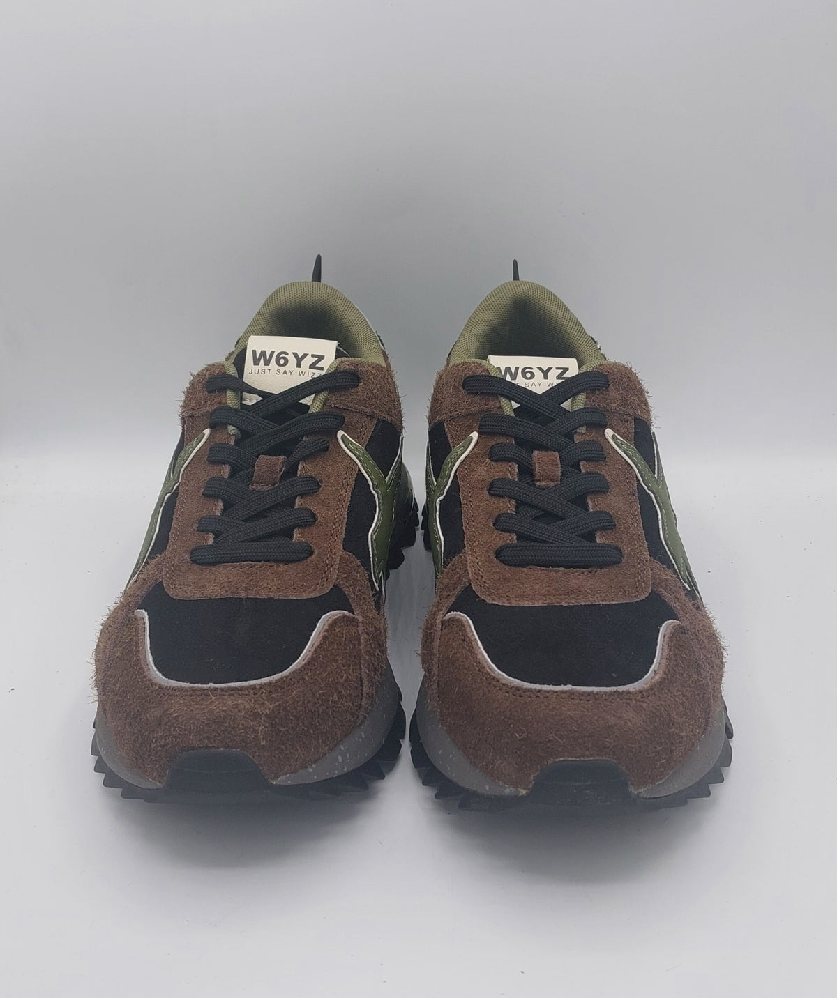 Wizz sneakers uomo marrone nera verde