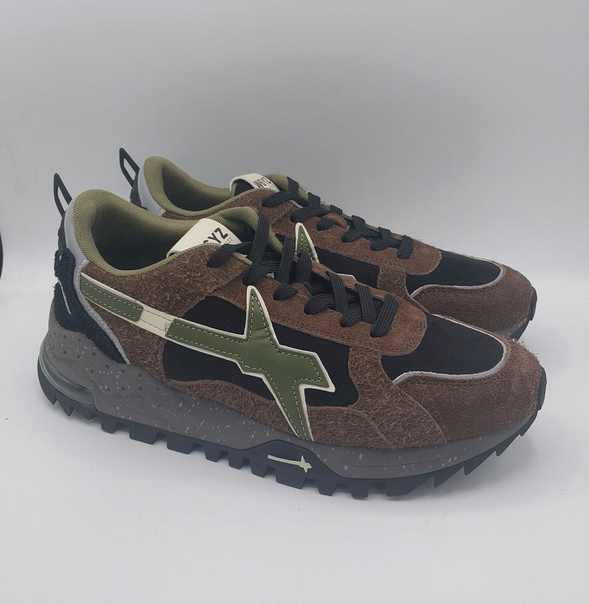 Wizz sneakers uomo marrone nera verde