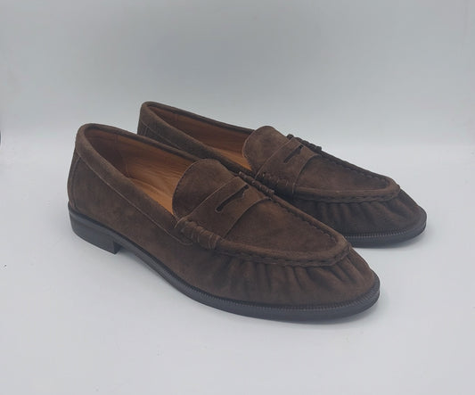 Anima mocassino donna camoscio marrone  pizzicato