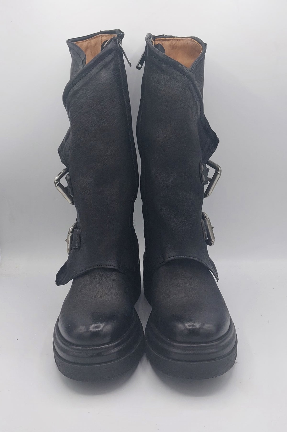 A.S 98 stivale pelle nera