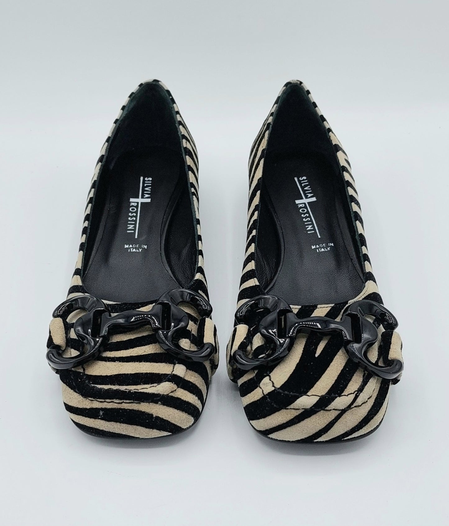 Silvia rossini scarpa camoscio zebra