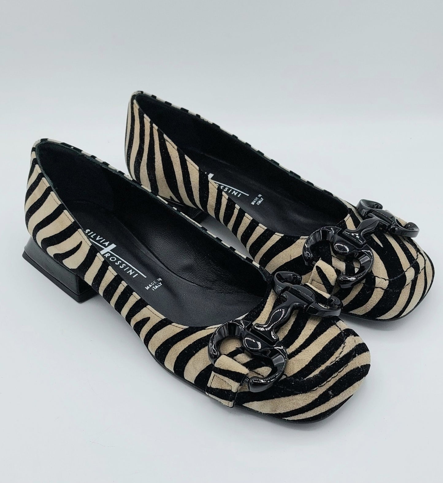 Silvia rossini scarpa camoscio zebra