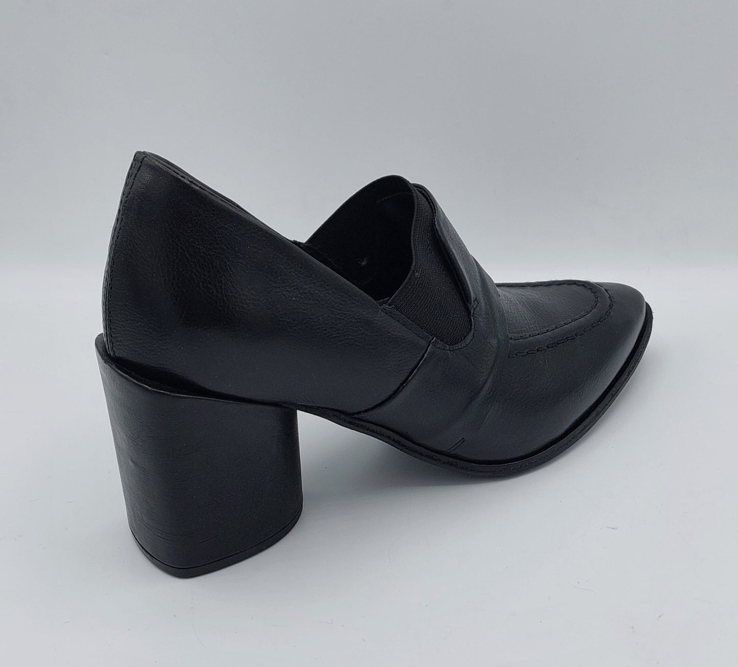 A.S.98 scarpa con tacco in pelle nera