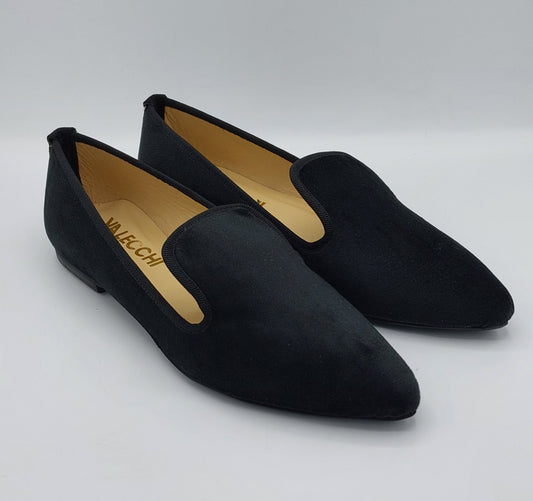 Pantofolina in velluto nera