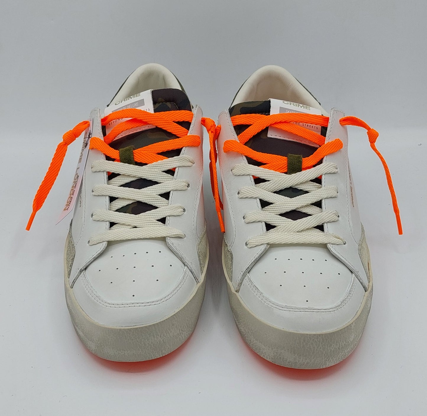 Crime Sneakers uomo laccio arancio