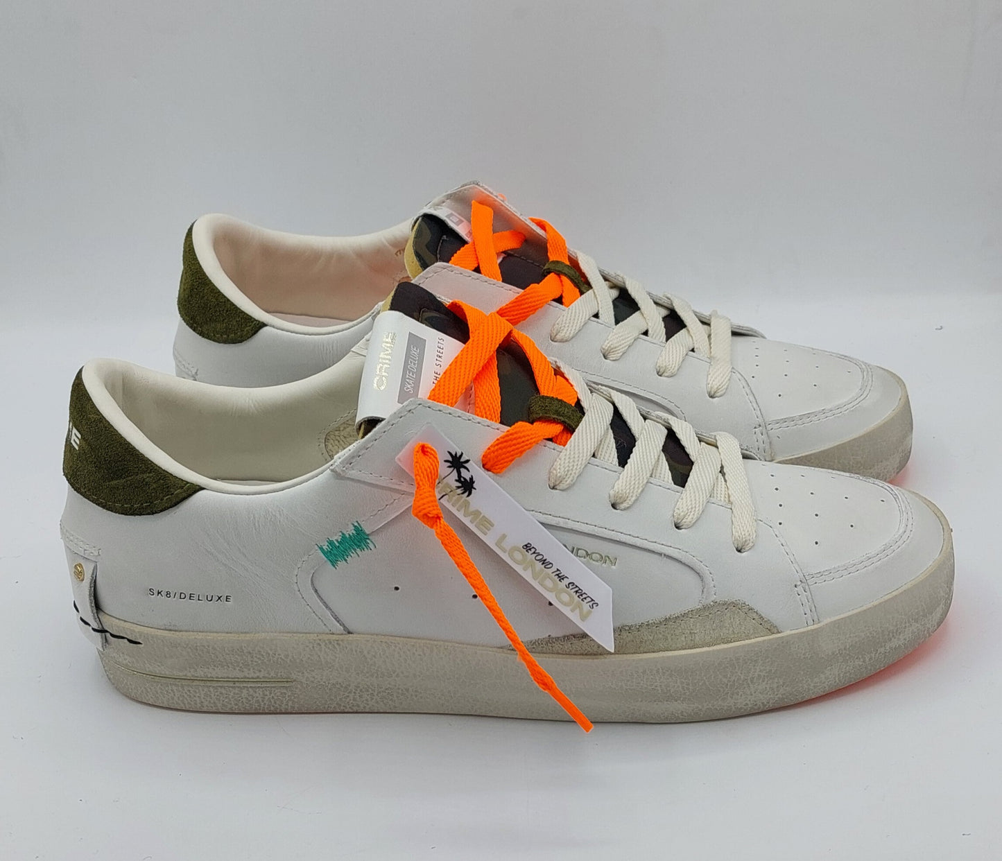 Crime Sneakers uomo laccio arancio