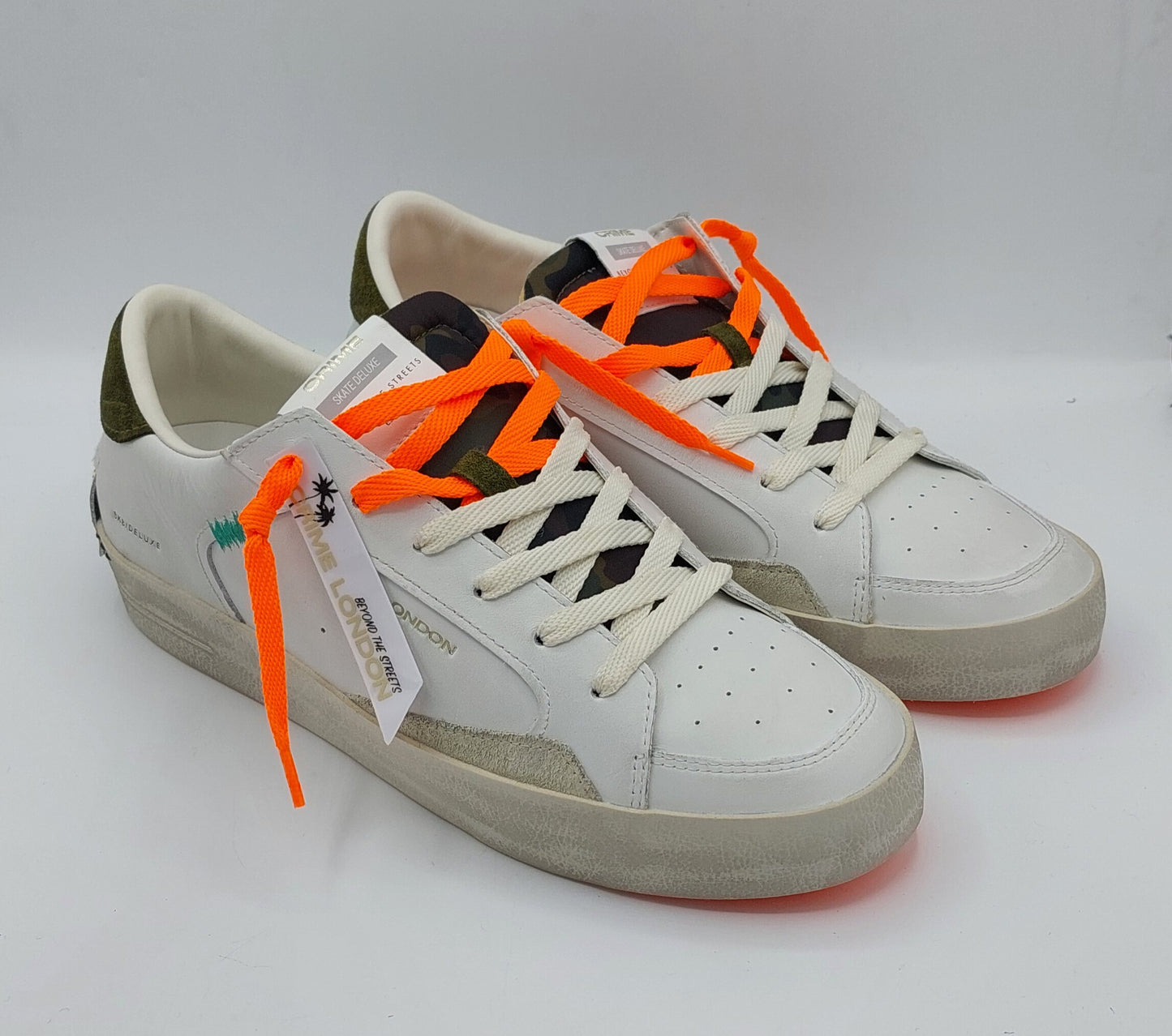 Crime Sneakers uomo laccio arancio