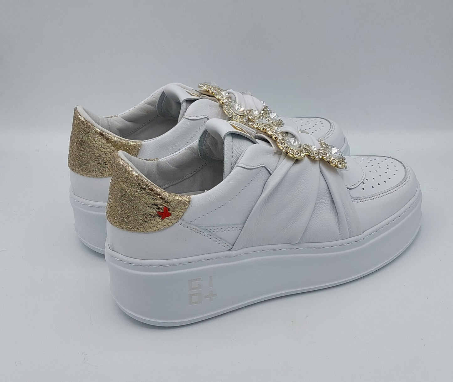 Gio+sneakers bianca gioiello