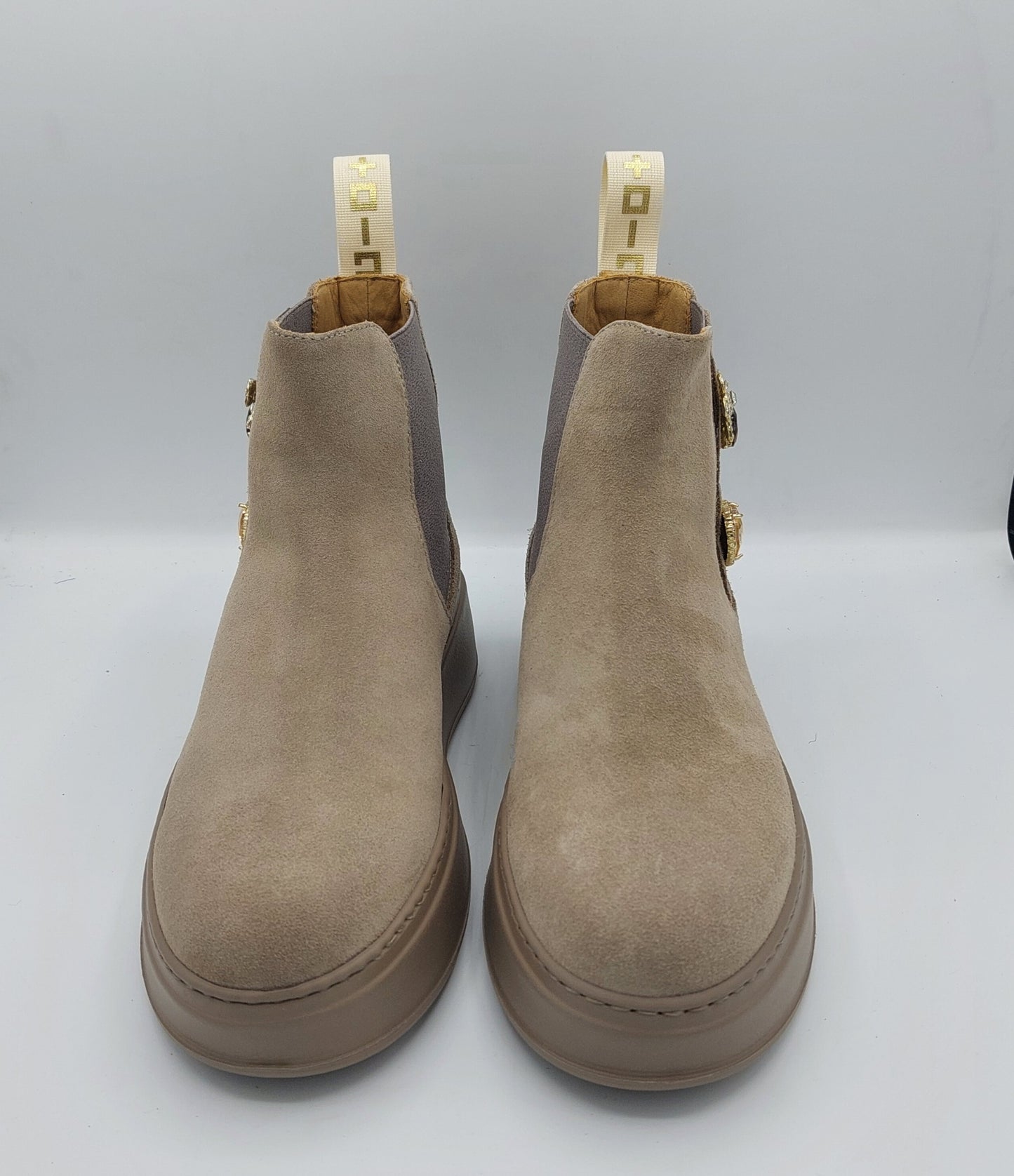 Gio+ stivaletto beatols camoscio beige