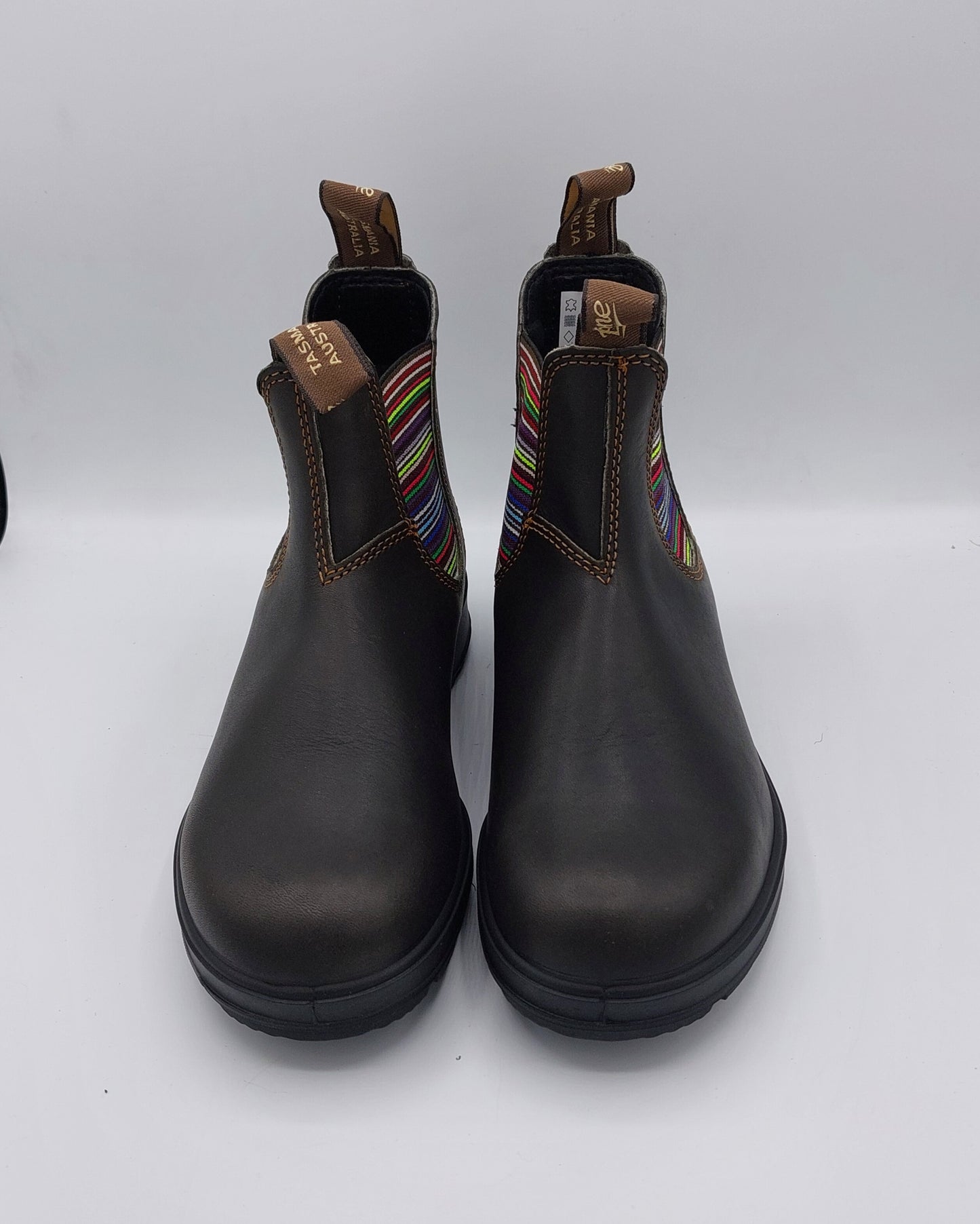 Blundstone donna nero con elastico riga multicolor 1409