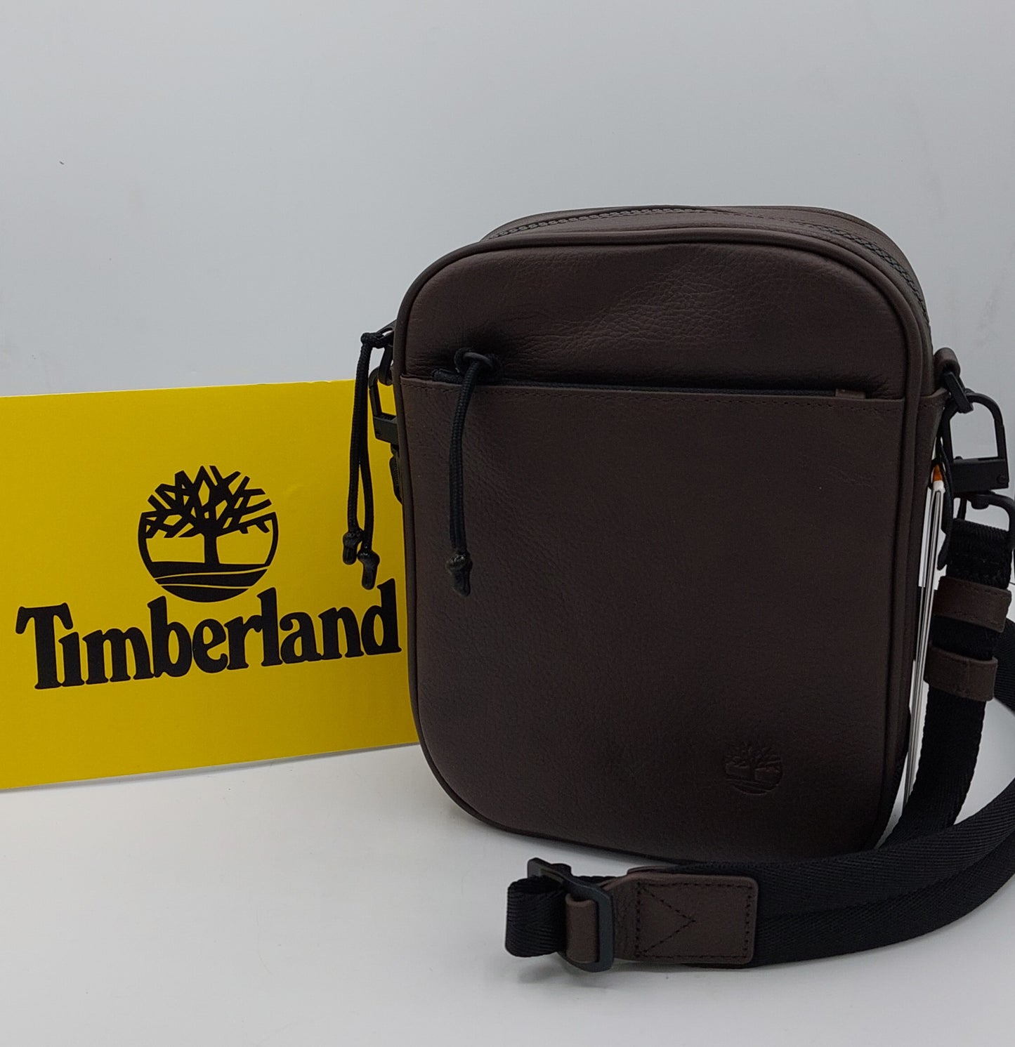 Timberland borsello uomo a tracolla in pelle testa moro