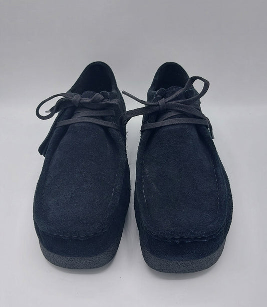 Clarks wallabee camoscio nero