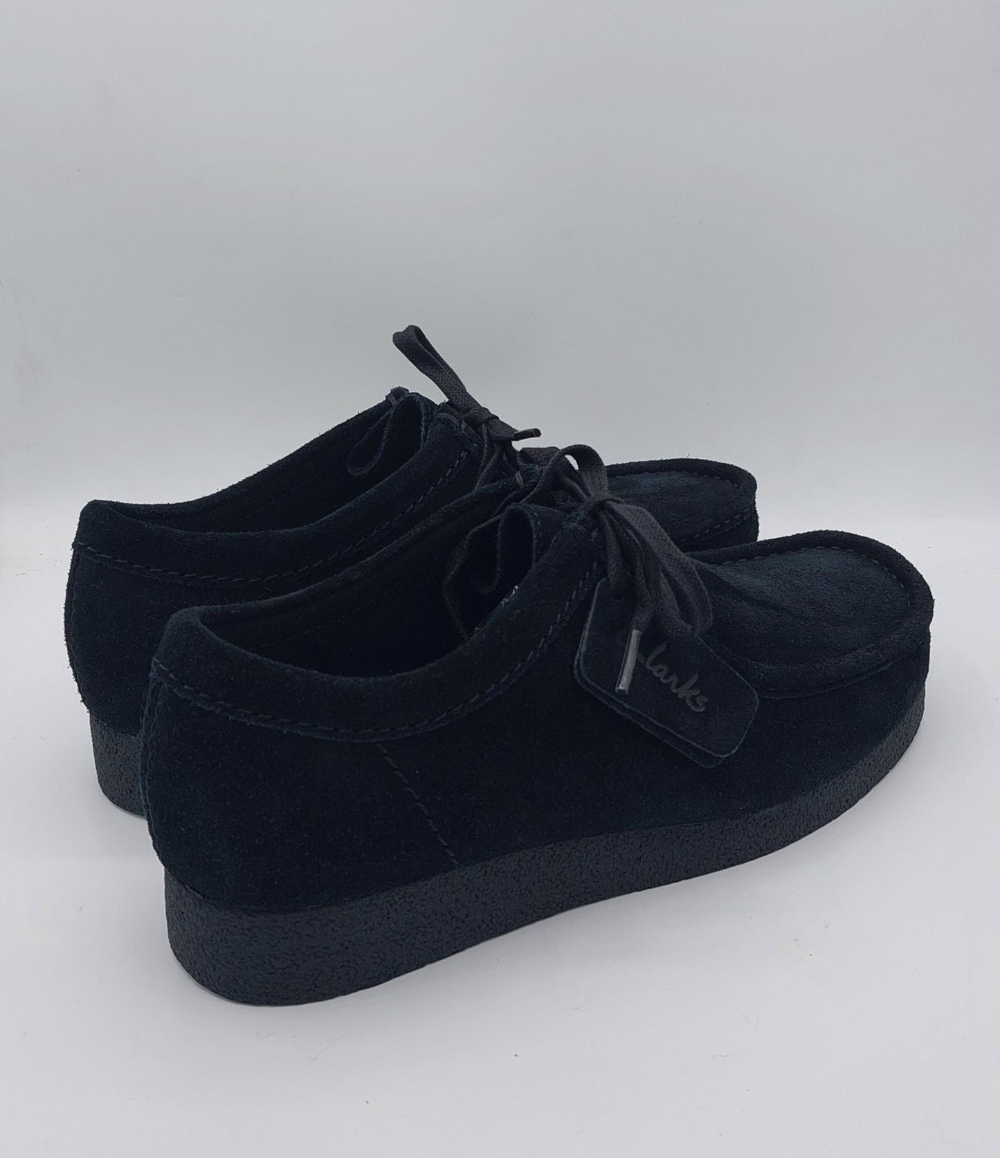 Clarks wallabee camoscio nero