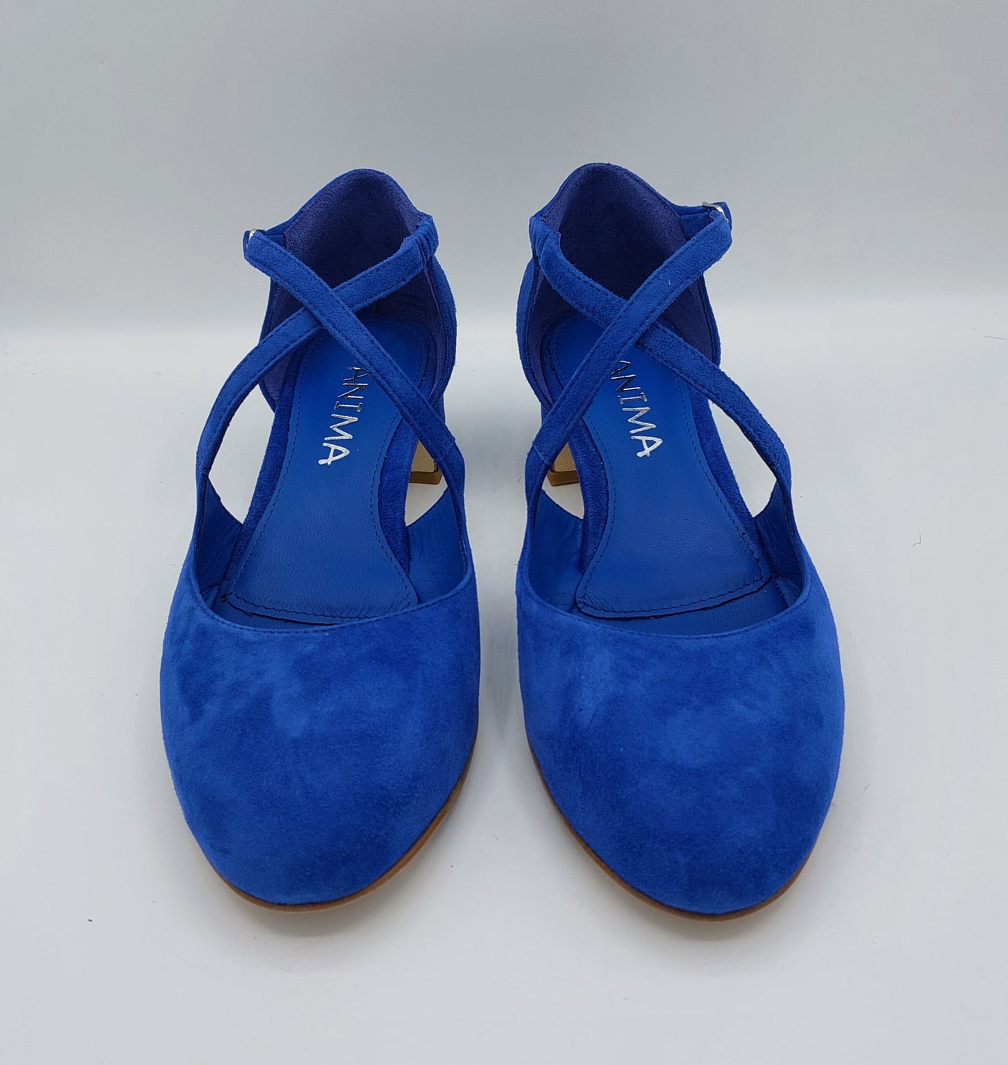 Anima scarpa donna camoscio bluette