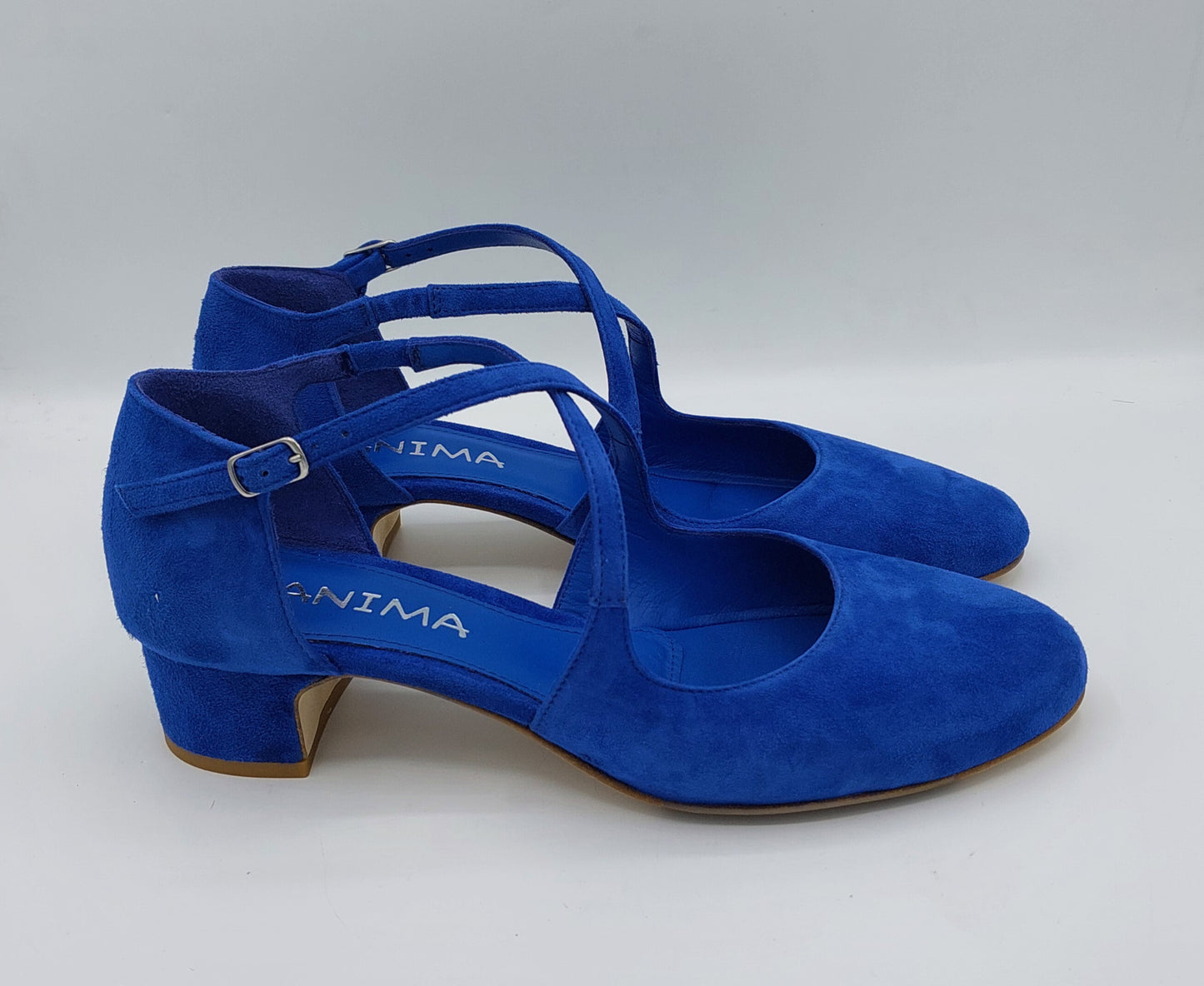 Anima scarpa donna camoscio bluette