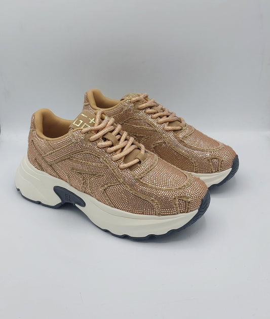 Gio+ sneakers donna strass cipria