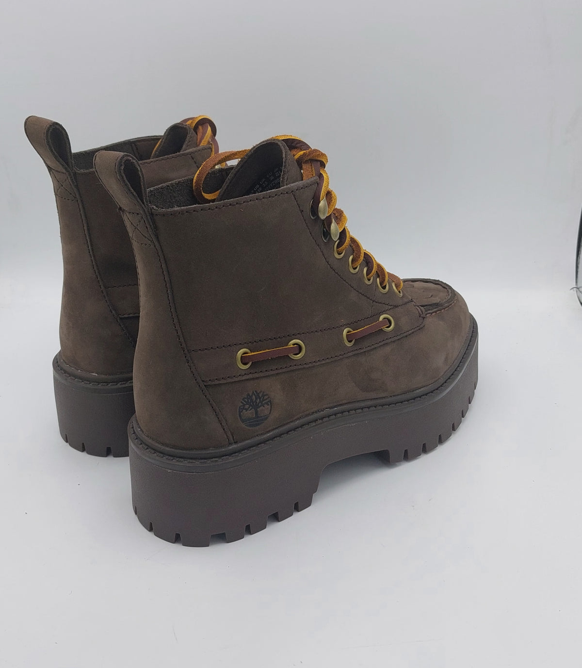 Timberland scarponcino con plat camoscio tabacco.moro