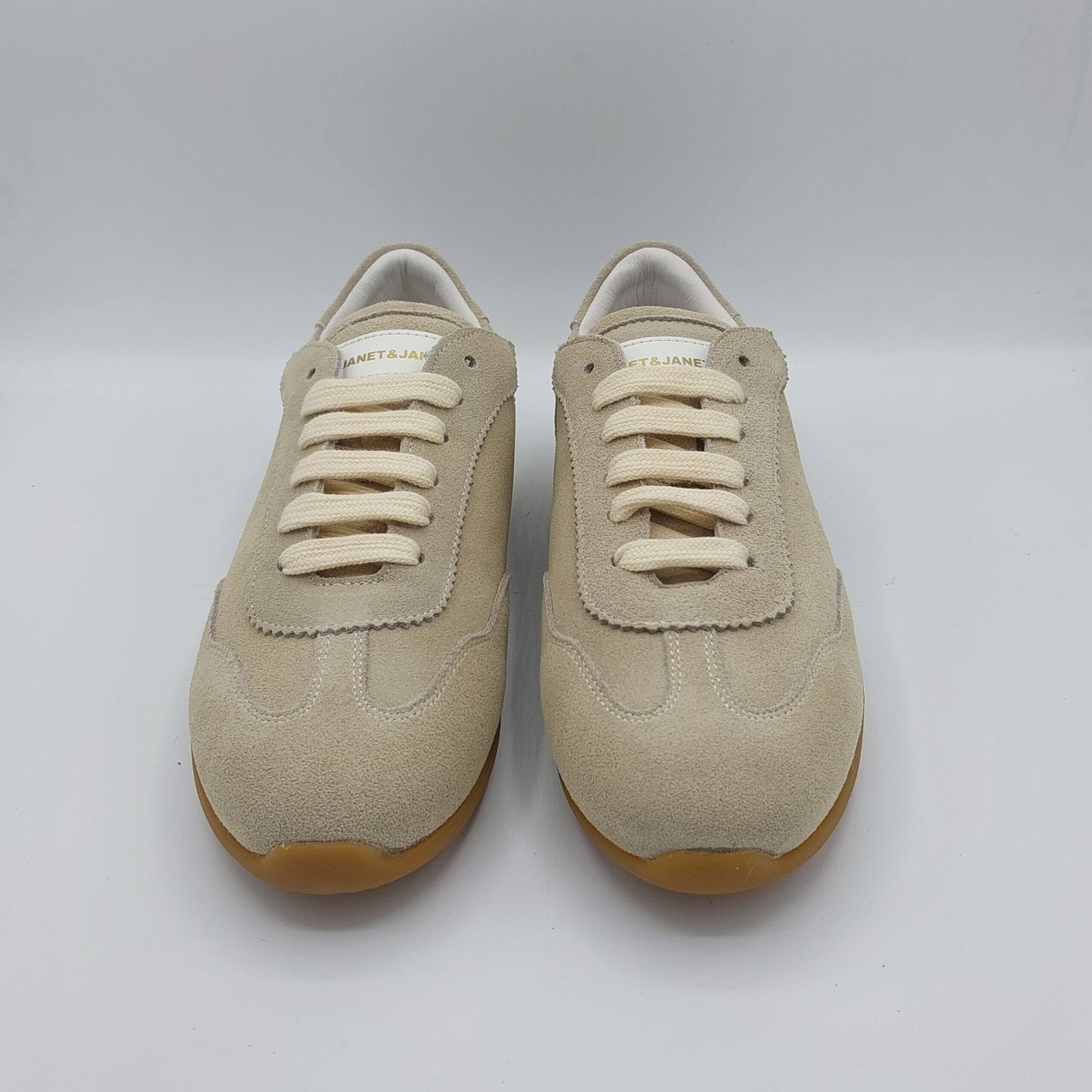 Janet e Janet sneakers donna in camoscio beige