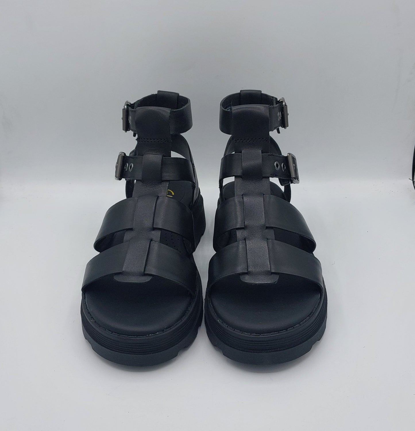 Clarks sandalo alla schiava in pelle nera