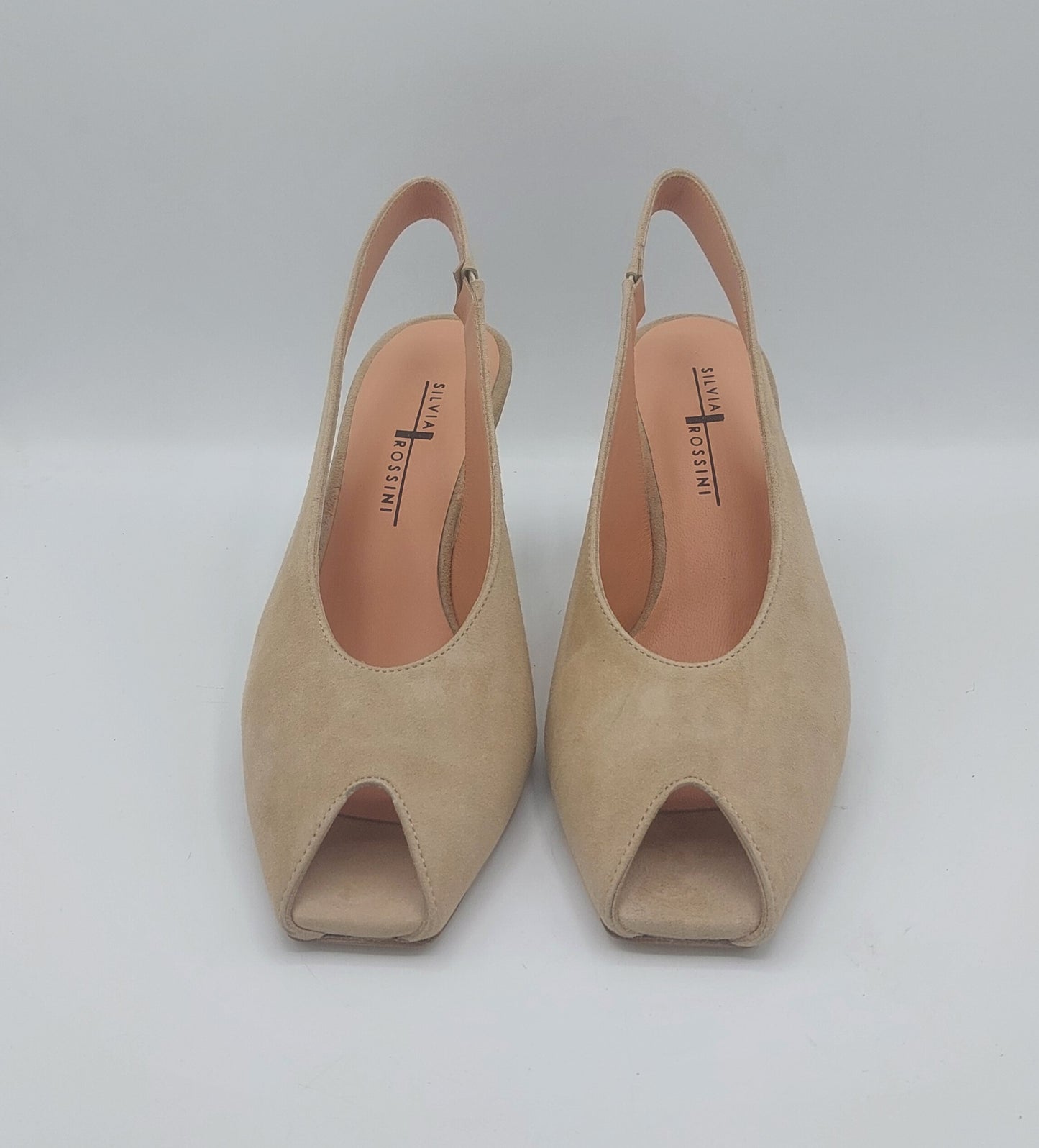 Silvia rossini sandalo in camoscio beige