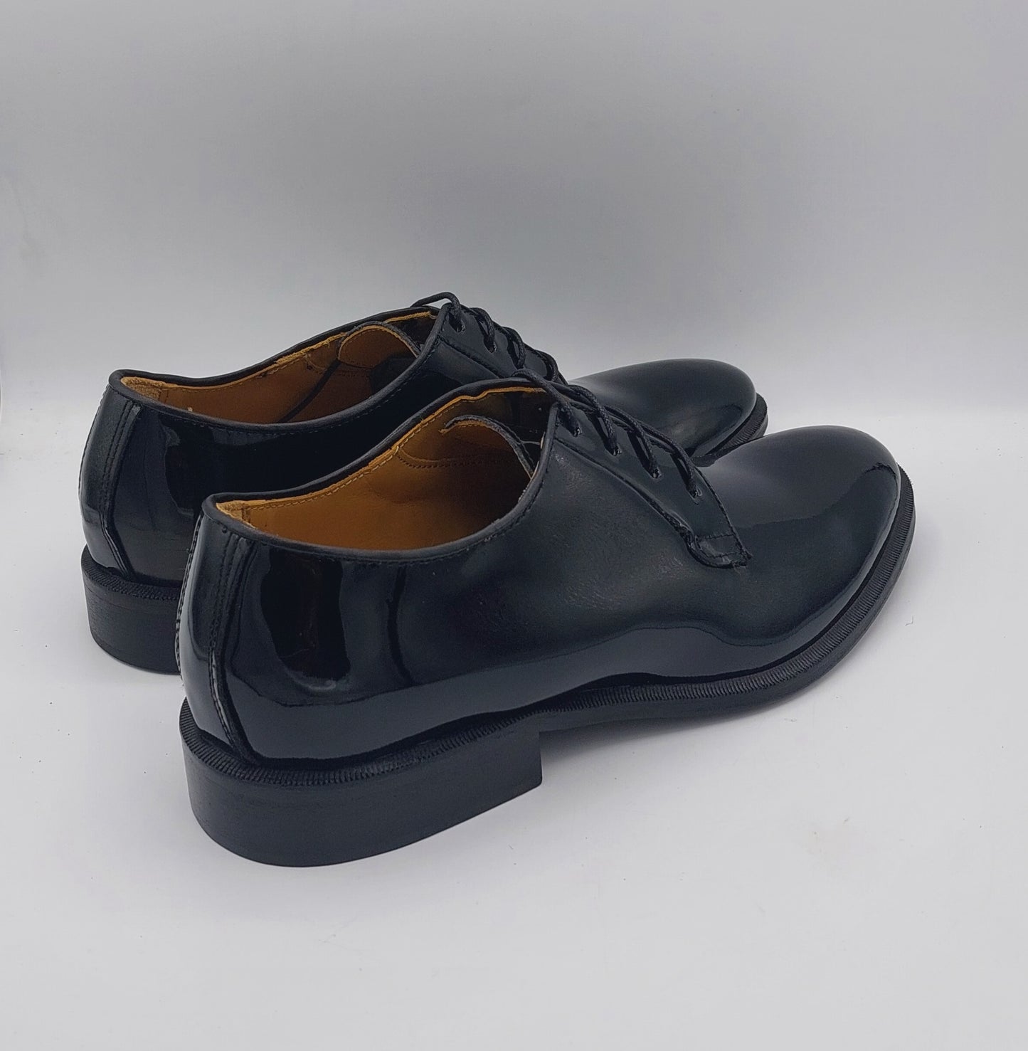 Lord Douglas scarpa allacciata in pelle nera vernice