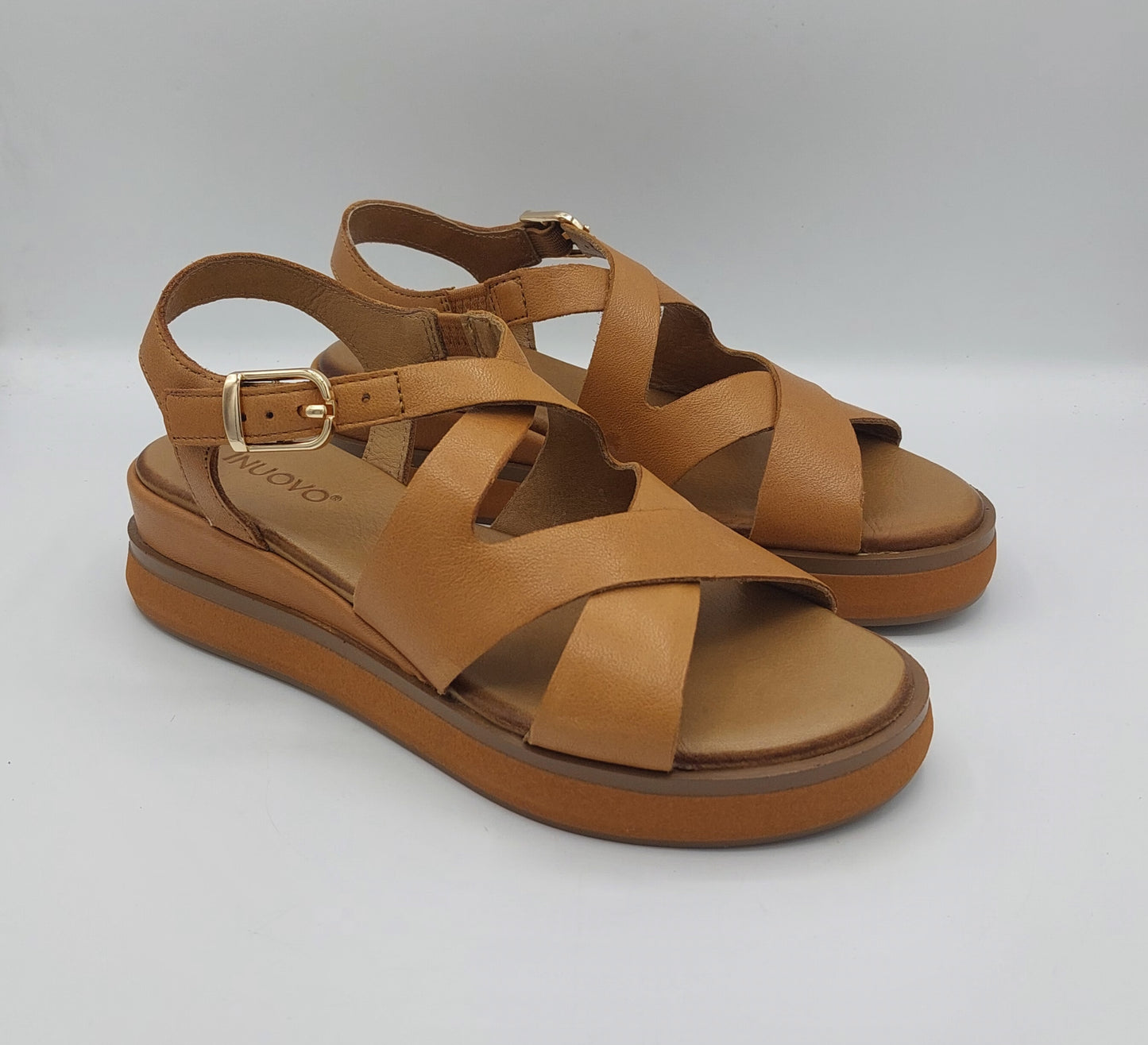 Inuovo sandalo in pelle cuoio