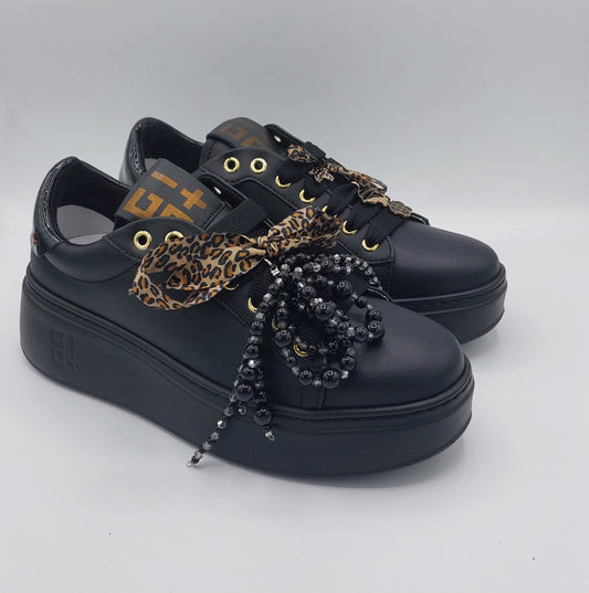 Gio+ sneakers in pelle nera