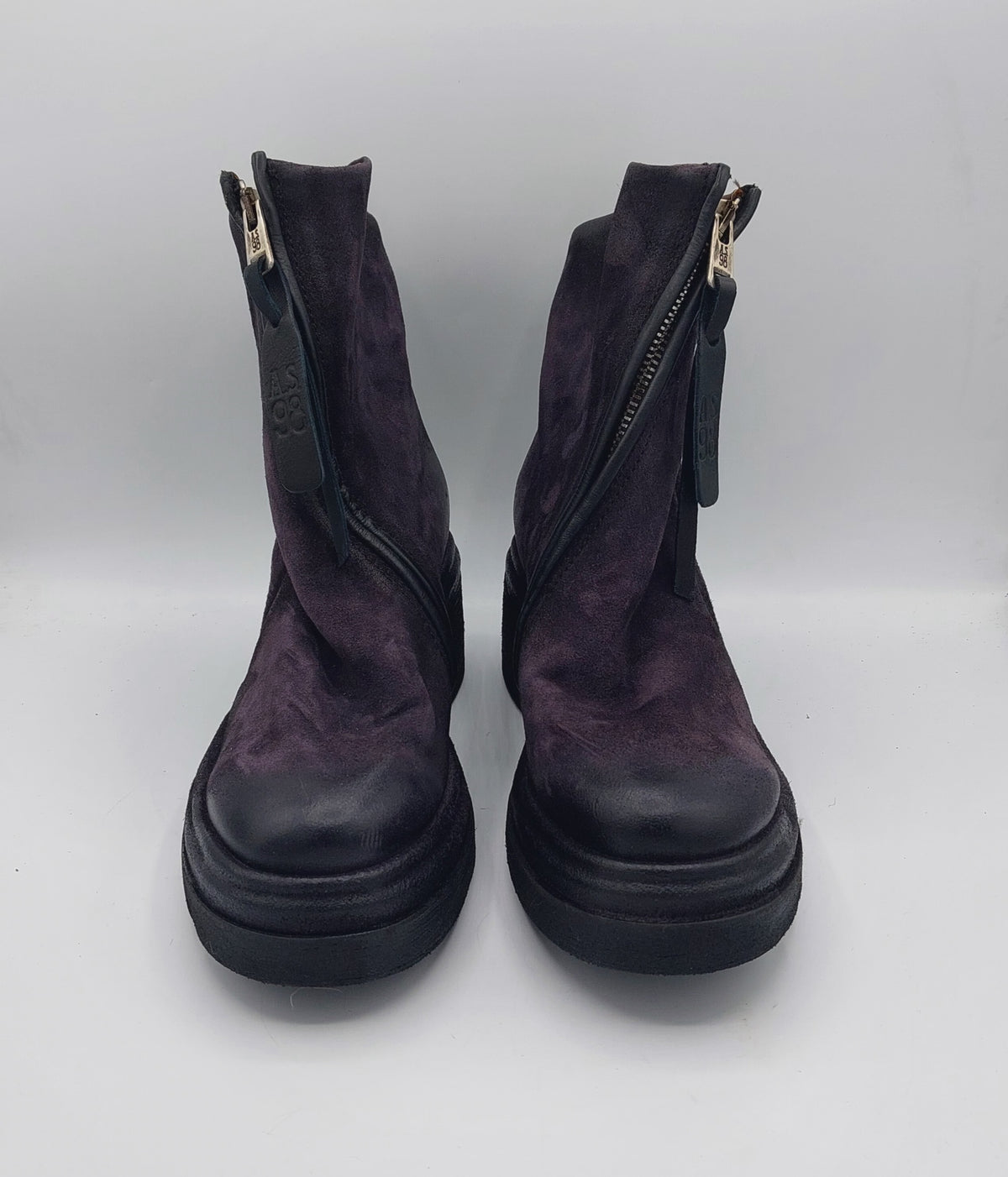 A.S 98 stivaletto pelle color prugna