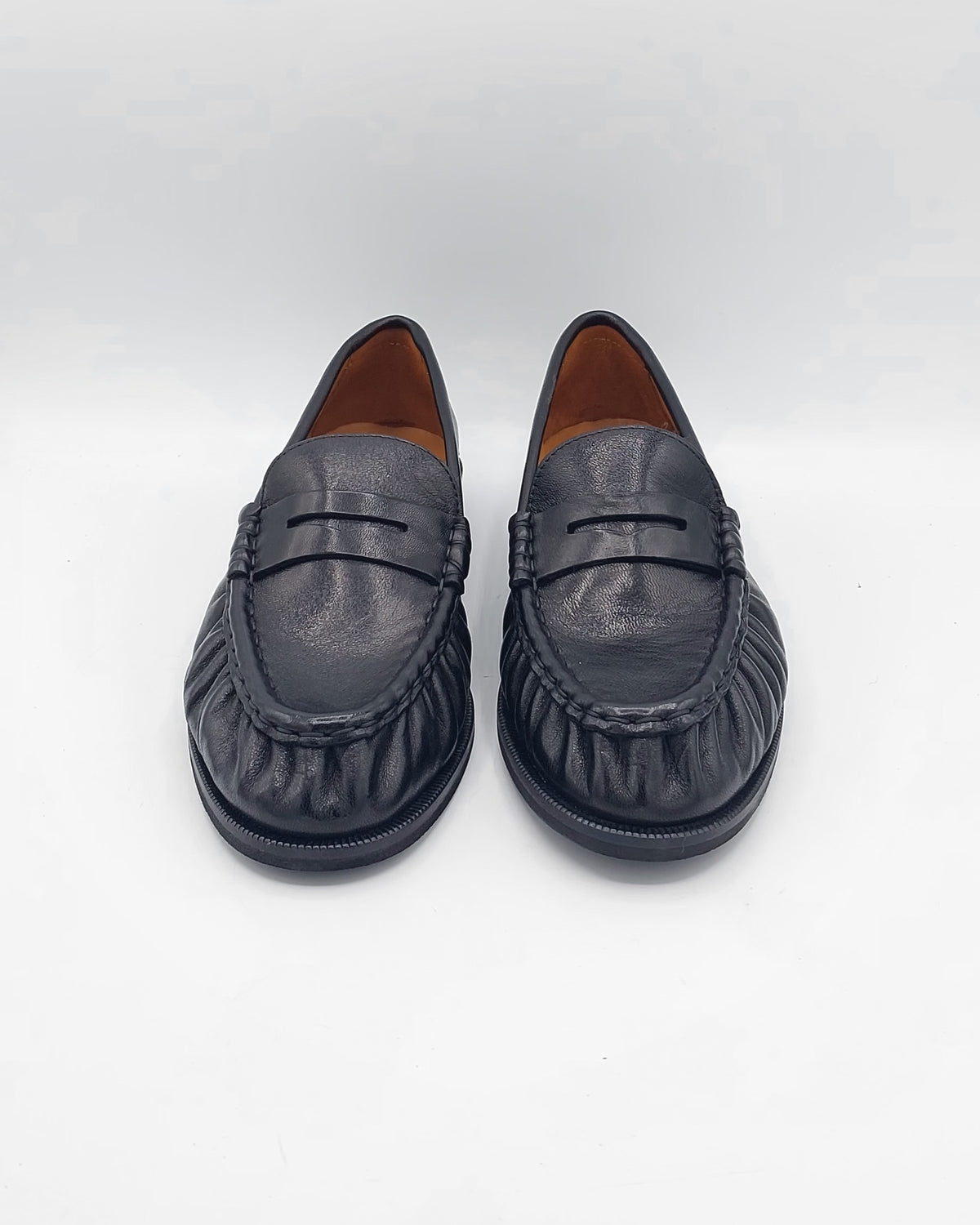 Anima mocassino pizzicato pelle nera