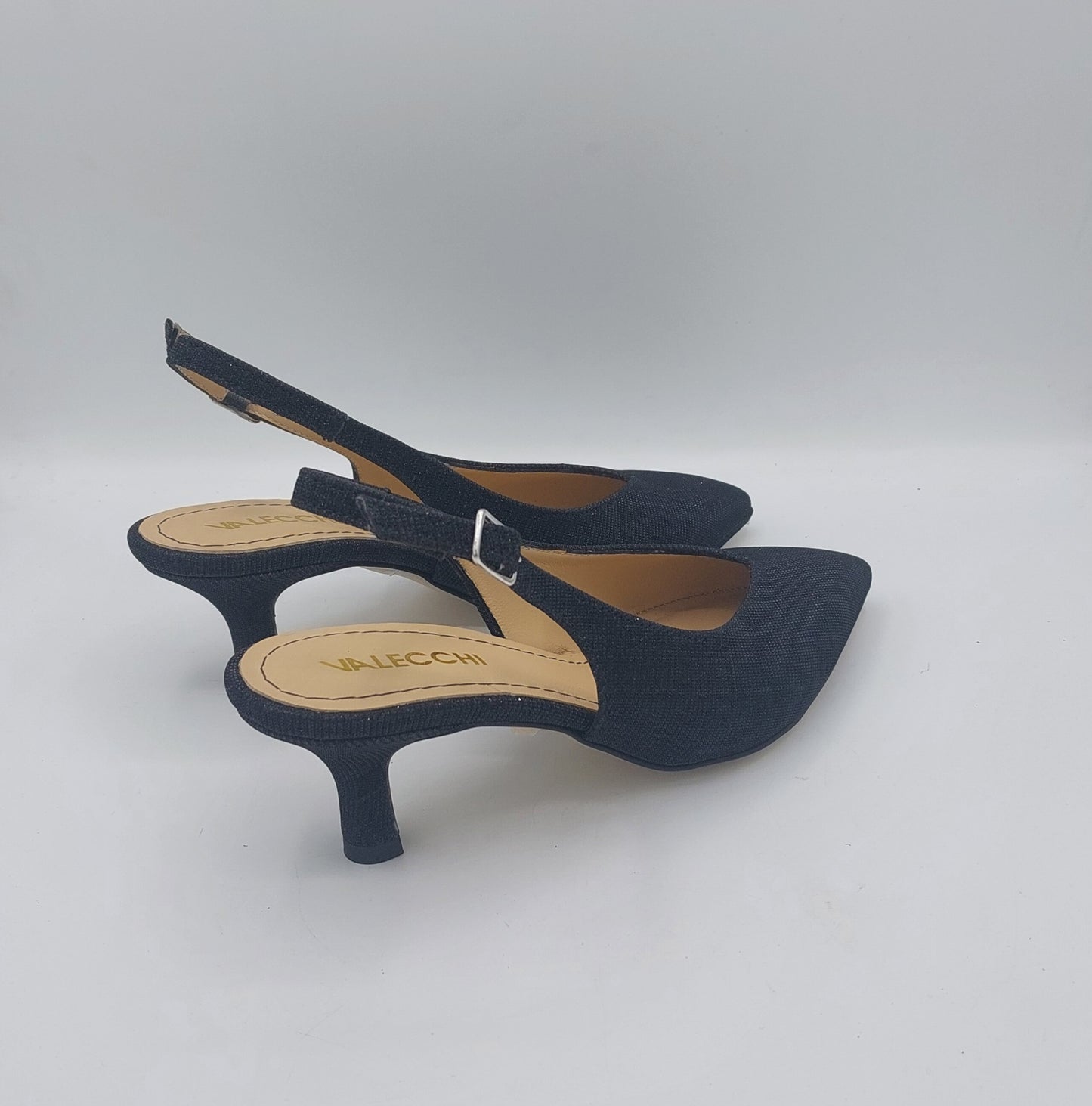 D.O.R chanel in tessuto glitterato nero