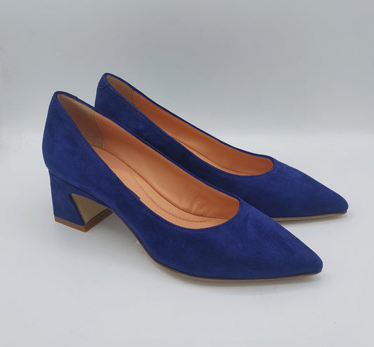 Silvia rossini décolleté camoscio blu