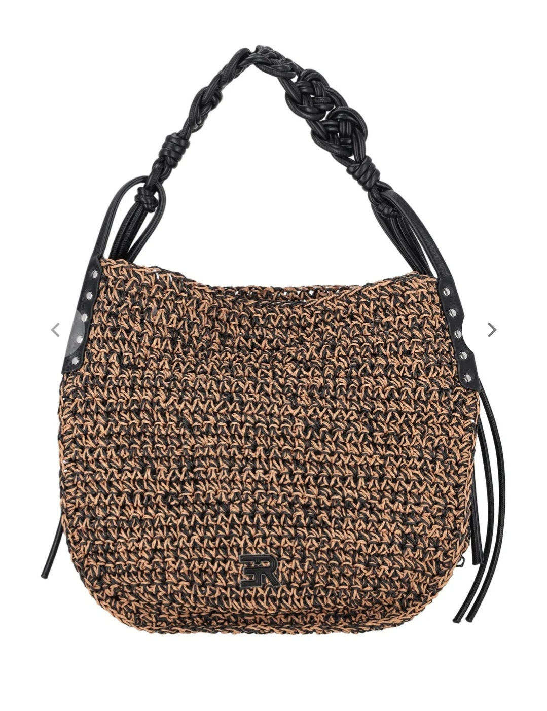 Ermanno scervino borsa in raffia doppio filo